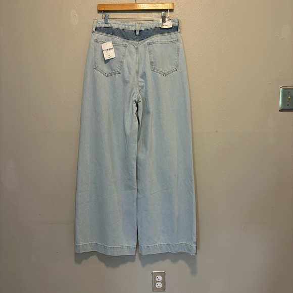 NWT Forever 21 Color-blocked Women’s Low Rise Wide Leg Jeans Size 30 - Picture 7 of 16